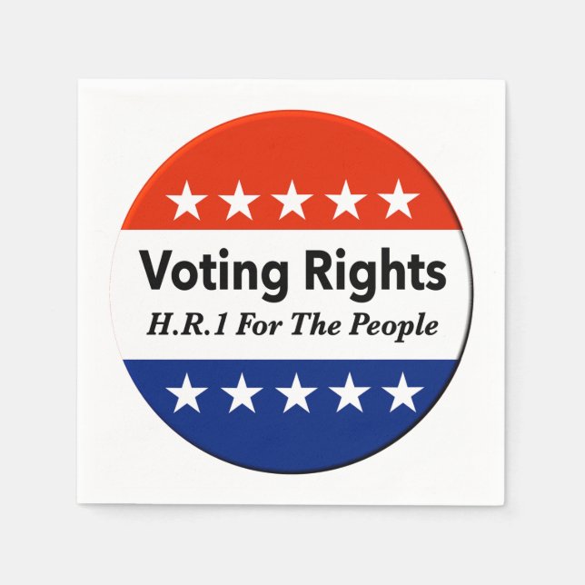 HR1 Stimmrecht für das Volk Gesetz Serviette (Vorderseite)
