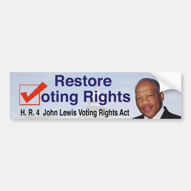 HR4 John Lewis Voting Rights Act Autoaufkleber (Vorne)