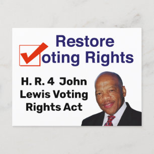 HR4 John Lewis Voting Rights Act Carte postale