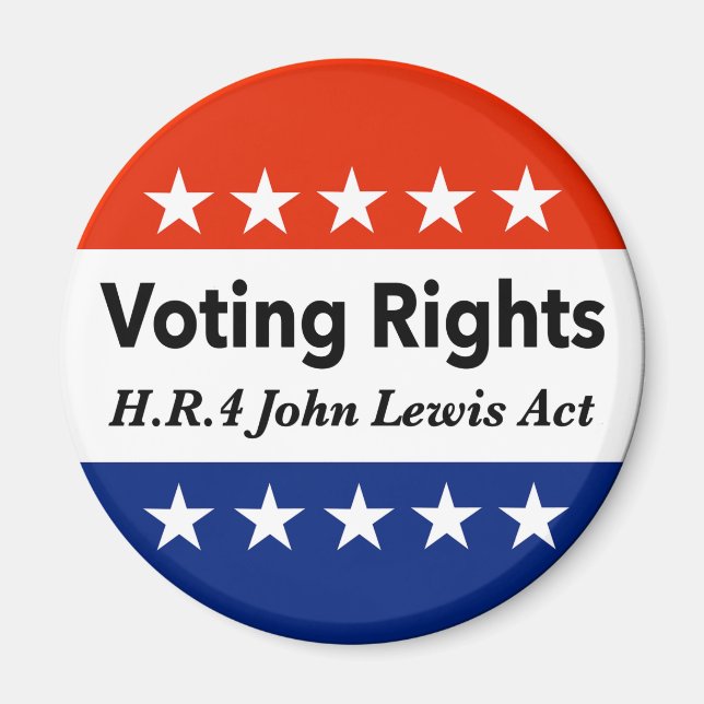 HR4 John Lewis Voting Rights Act Magnet (Vorne)