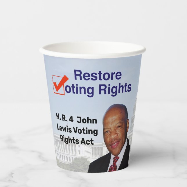 HR4 John Lewis Voting Rights Act Pappbecher (Vorderseite)