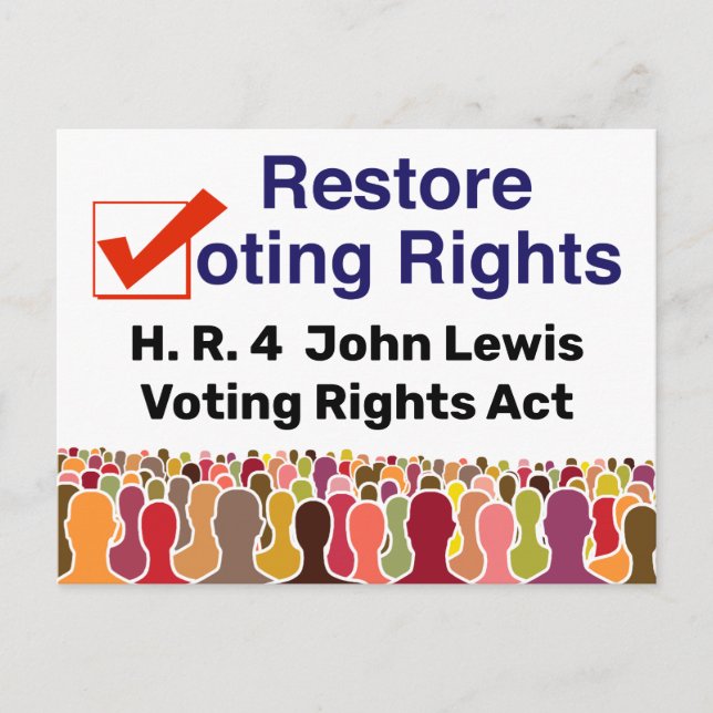 HR4 John Lewis Voting Rights Act Postkarte (Vorderseite)