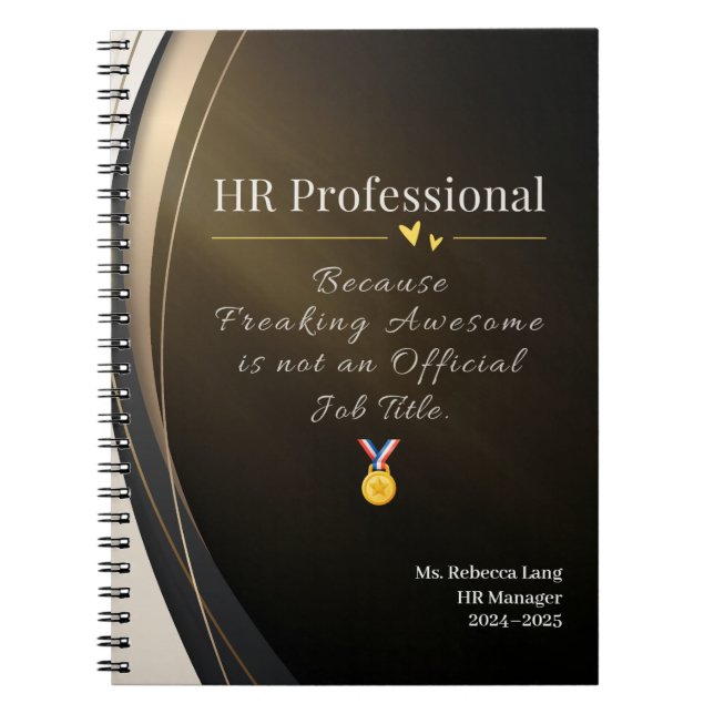 HR Berufliches Notebook - Funny Custom Gift Notizblock (Vorderseite)