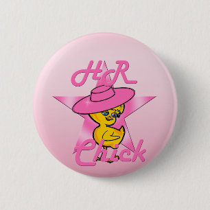 HR Chick #8 Button