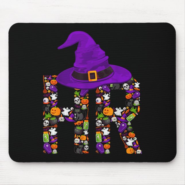 HR-Hexe Human Resources Kürbis Halloween-Kostüm Mousepad (Vorne)
