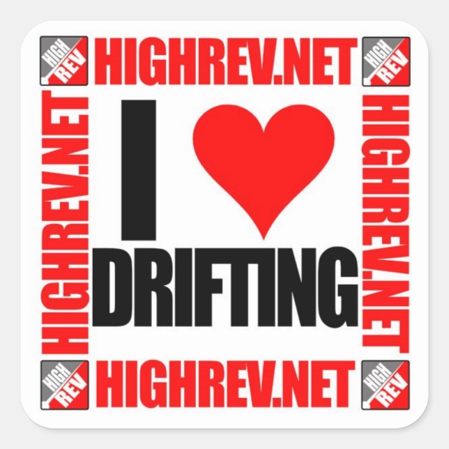 HR I Liebe Drift Sticker (Vorderseite)