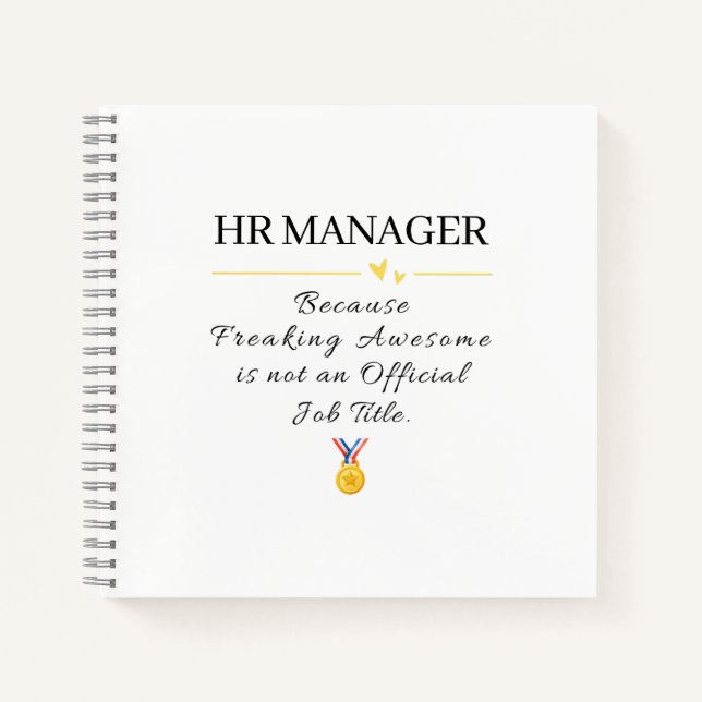 HR-Manager Chef Danke Notizbuch (Vorderseite)