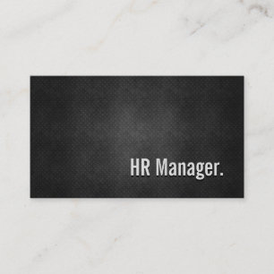 HR Manager Cool Black Metal Einfachheit Visitenkarte