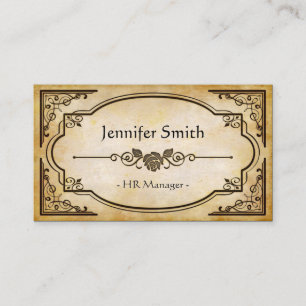 HR-Manager - Elegante Vintage Antike Visitenkarte