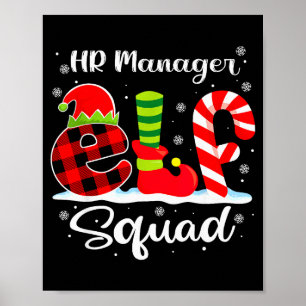 HR-Manager-Elf-Squad-Weihnachts-Rekruterierungsver Poster