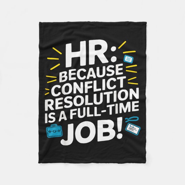 HR-Manager Personalwesen Mitarbeiter Arbeitsplatz- Fleecedecke (Vorderseite)