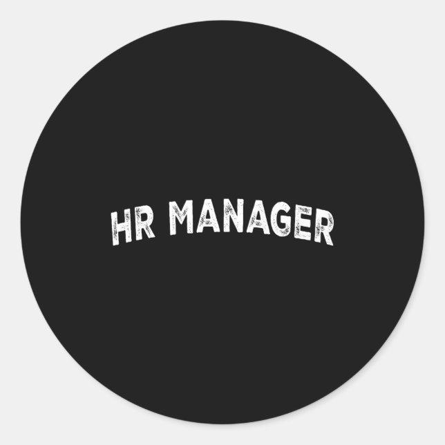 Hr Manager  Runder Aufkleber (Vorderseite)