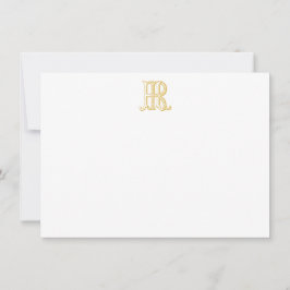 HR Monogramm- oder RH-Monogramm-Notecards Mitteilungskarte