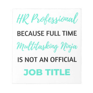 HR Professional Beursache Full Time Multitasking 2 Notizblock