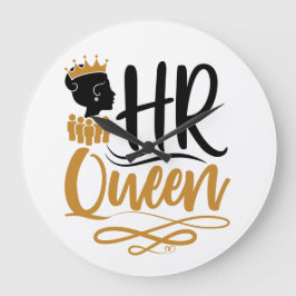 HR Queen Human Resources Women Große Wanduhr