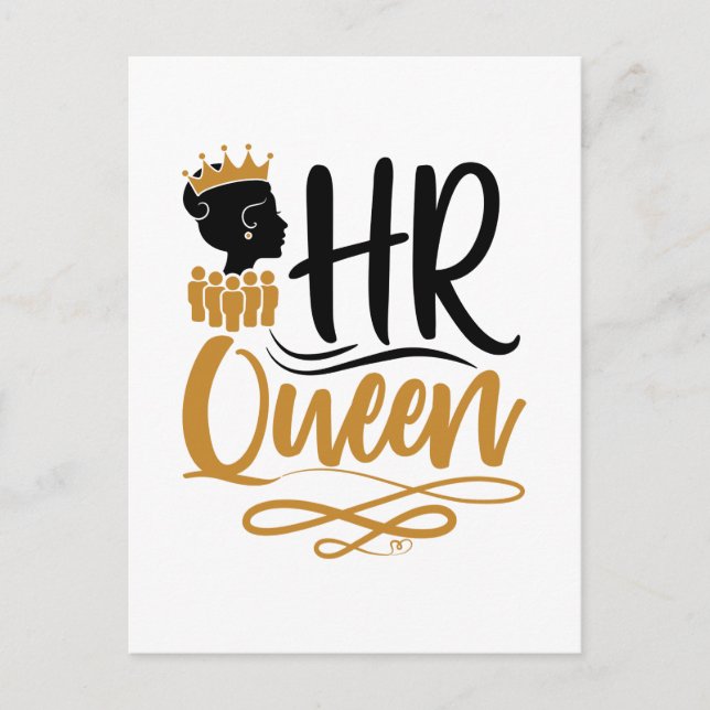 HR Queen Human Resources Women Postkarte (Vorderseite)