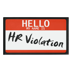 HR-Verletzung Namenschild