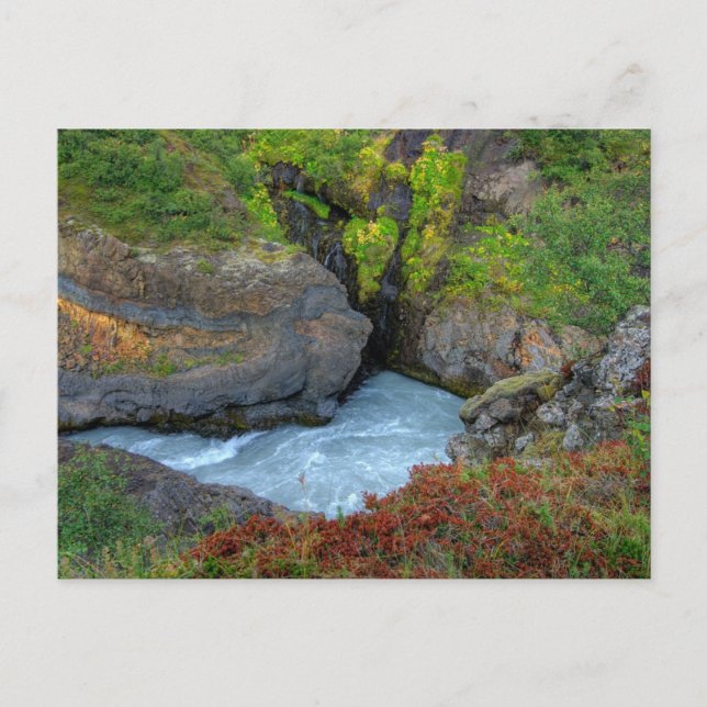 Hraunfossar I Postkarte (Vorderseite)