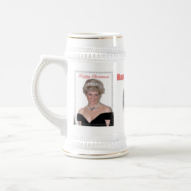 HRH die Prinzessin von Wales-Weihnachten Bierglas (Links)