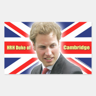 HRH Herzog von Cambridge - Atemberaubend! Rechteckiger Aufkleber