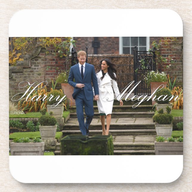 HRH Prince Harry und Meghan Markle Royal Wedding Getränkeuntersetzer (Vorderseite)