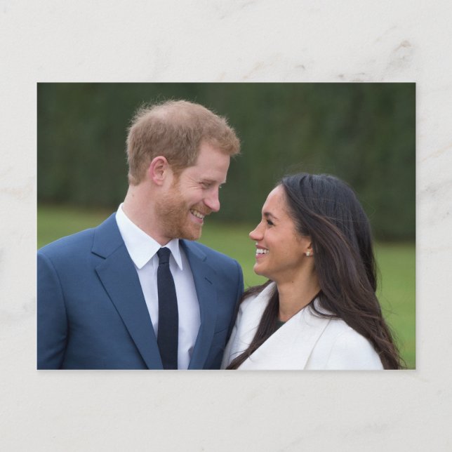 HRH Prince Harry und Meghan Markle Royal Wedding Postkarte (Vorderseite)