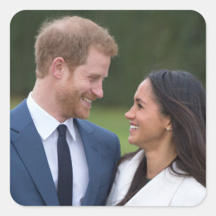 HRH Prince Harry und Meghan Markle Royal Wedding Quadratischer Aufkleber