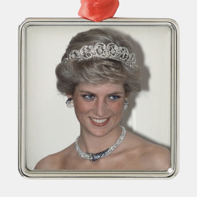 HRH Princess Diana Xmas Silbernes Ornament (Vorne)