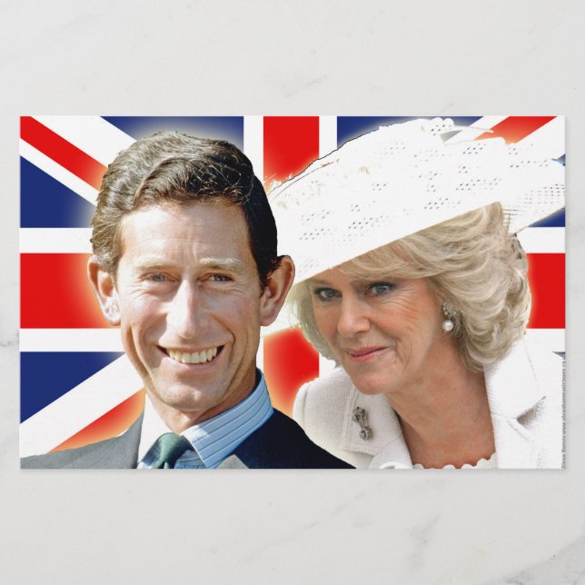 HRH Prinz Charles u. HRH Herzogin von Cornwall Briefpapier (Vorderseite)