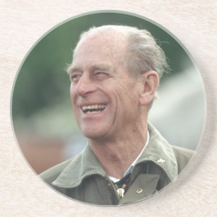 HRH Prinz Philip lacht Sandstein Untersetzer