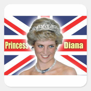 HRH Prinzessin Diana Atemberaubend! Quadratischer Aufkleber