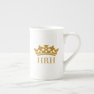 HRH sa tasse royale de couronne d'altesse