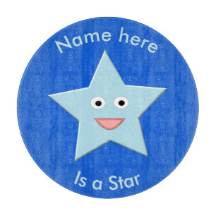 Hright Blue Celebration Star Custom Cutting Board Schneidebrett