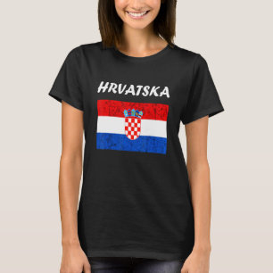 Hrvatska Kroatien Kroatische Roots Kroatische Flag T-Shirt