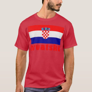 Hrvatska Kroatisch Faded Style Flag Design T-Shirt