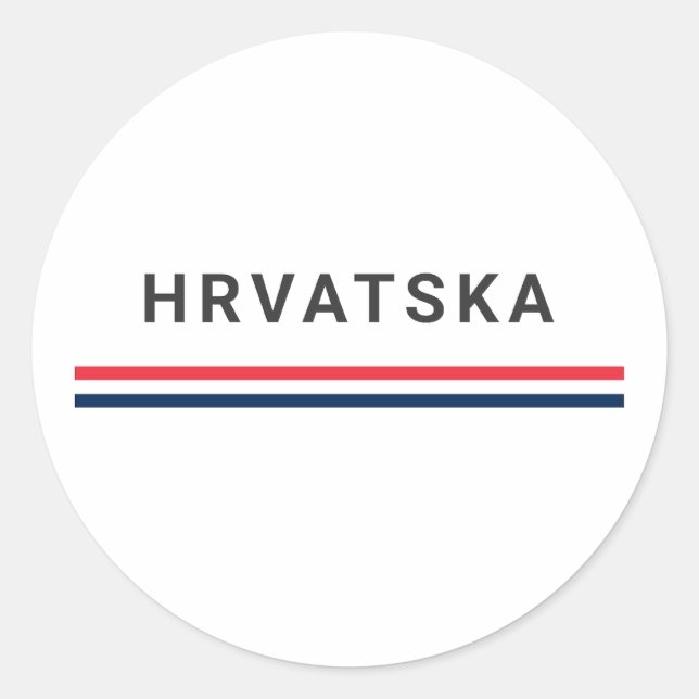 Hrvatska Lines Runder Aufkleber (Vorderseite)