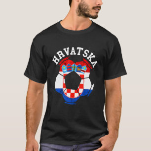 Hrvatska Soccer Team Kroatische Fußball Ball Hrvat T-Shirt