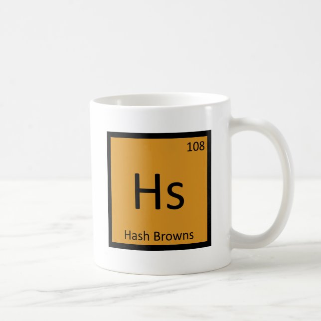 HS - Bratkartoffel-Frühstücks-Chemie-Symbol Kaffeetasse (Rechts)