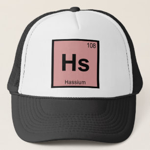 Hs - Hassium Chemie Periodensystem Symbol Truckerkappe