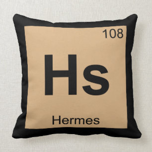 Hs - Hermes God Chemistry Periodisches Tabellensym Kissen