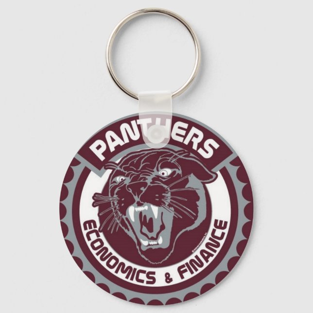 HSEF Panther Pride Basic Button Schlüsselanhänger (Vorderseite)