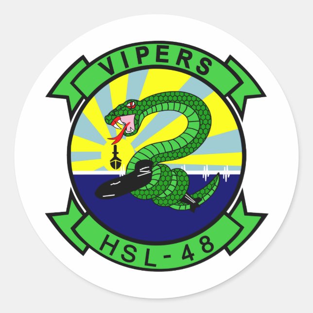 HSL-48 Vipers Runder Aufkleber (Vorderseite)