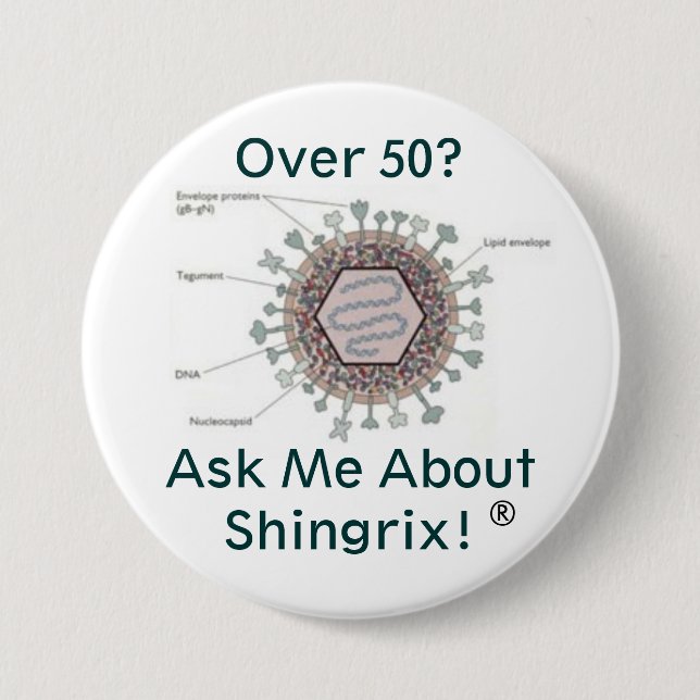 hsv1struktur, über 50? Frag mir von Shingrix! Button (Vorderseite)