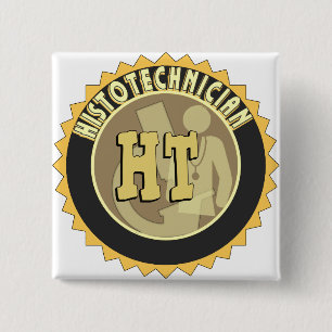 HT ABZEICHEN HISTOTECHNICIAN HISTOLOGY TECH LOGO BUTTON