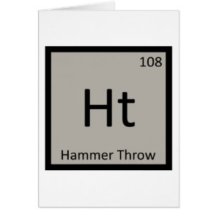 Ht - Hammerwurf Leichtathletik Chemie-Symbol