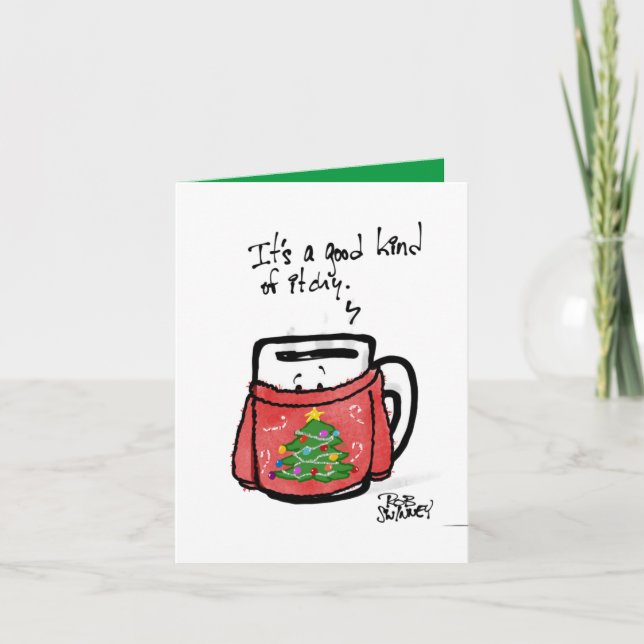 HTC Kaffee-Tasse in Weihnachts-Sweater Karte (Vorderseite)