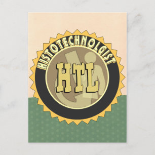 HTL ABZEICHEN HISTOTECHNOLOGIST HISTOLOGIE POSTKARTE
