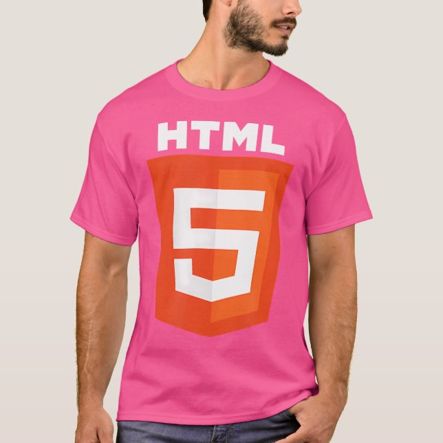 Html5 Html Logo Web Programmierer Nerd Lustiger Co T-Shirt (Vorderseite)