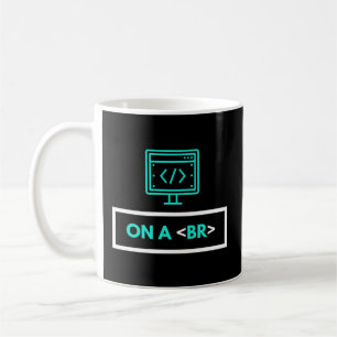 HTML-Code-Computerprogramm I’M für eine durchbre Kaffeetasse
