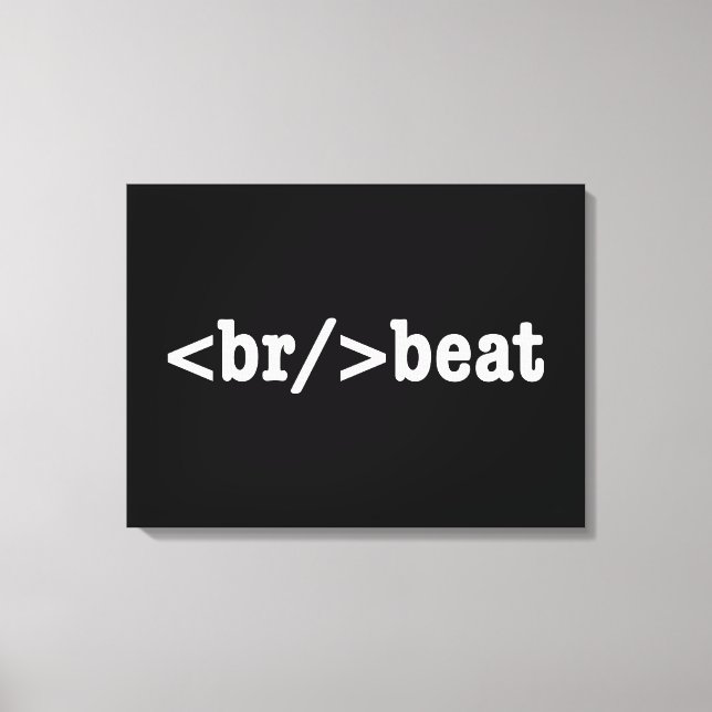 HTML-Code Leinwanddruck (Vorderseite)
